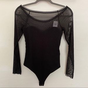 Black Mesh Bodysuit